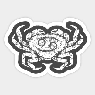 Cancer Crab - Zodiac Horoscope White Sticker